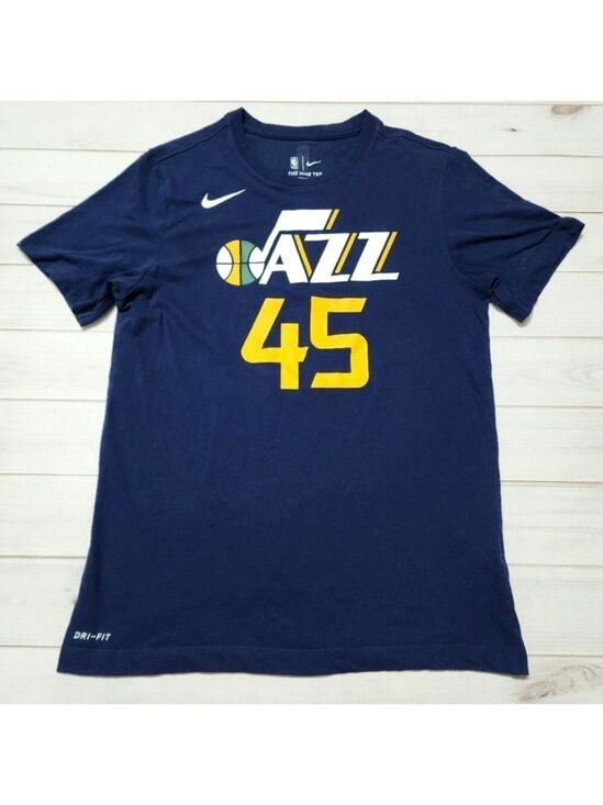 Nike Other - Utah Jazz Donovan Mitchell Nike Navy Player Name & Number Tee Medium -New